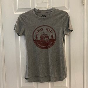 Smokey the bear t-shirt. Grey. EUC. Size XS